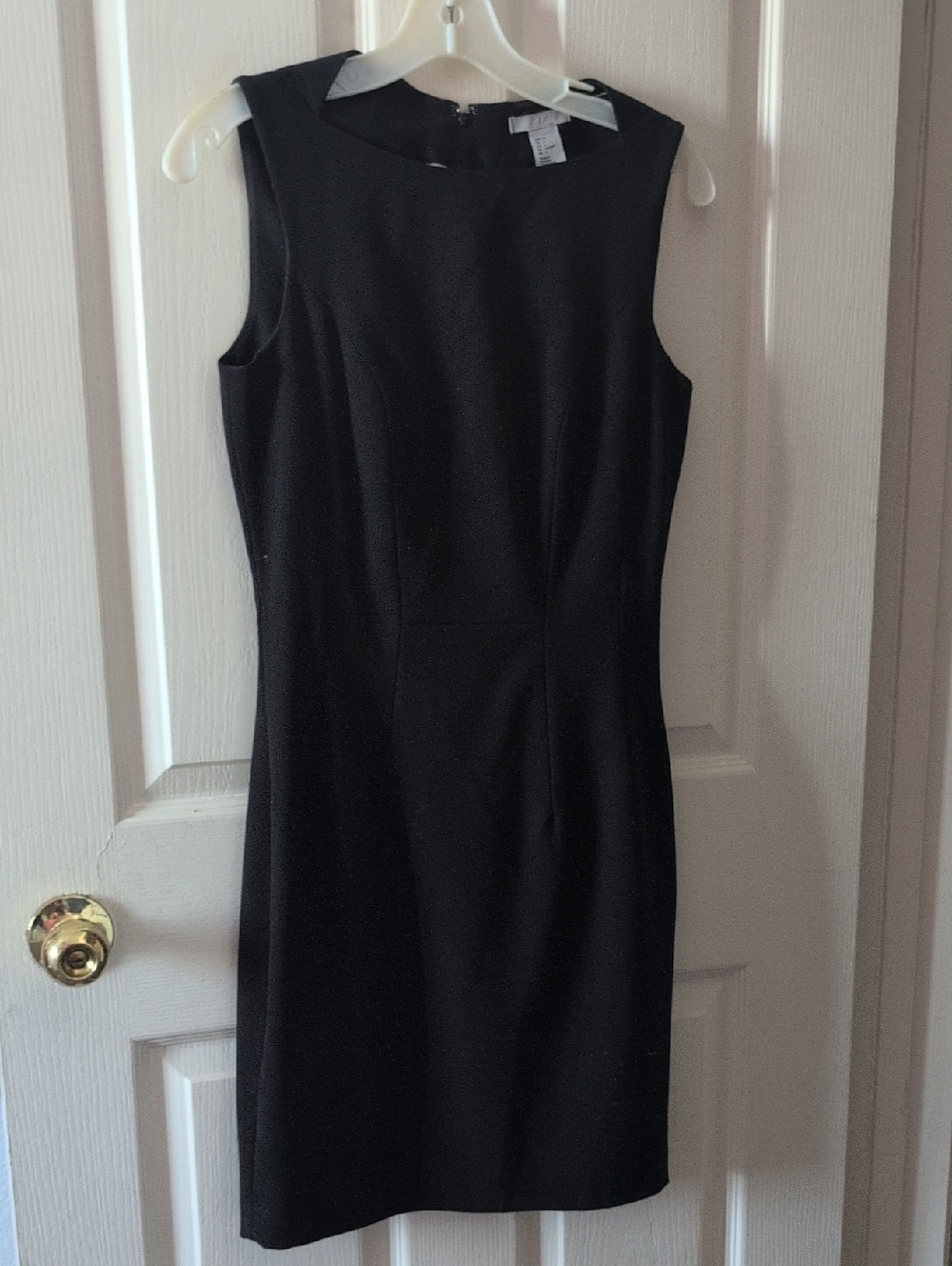 H&M Black Sleeveless Midi Sheath Dress